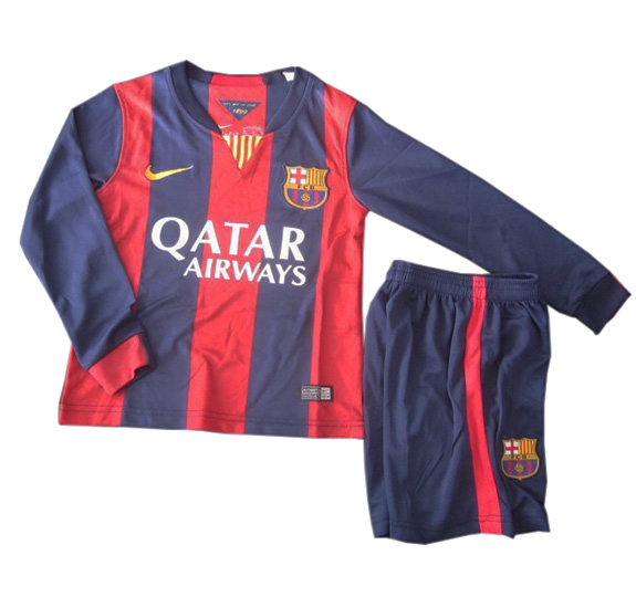 Kit Junior FC Barcelone Domicile ML 2014/15